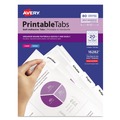 Office Jansan | Avery 16282 1.75 in. Wide 1/5-Cut Printable Plastic Tabs with Repositionable Adhesive - White (80/Pack) image number 0