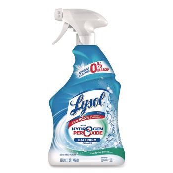 LYSOL Brand Bathroom Cleaner with Hydrogen Peroxide Cool Spring Breeze 32 oz Trigger Spray Bottle