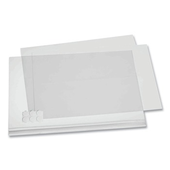 Durable 11 in. x 17 in. Self-Adhesive Water-Resistant Sign Holder - Clear Frame (5/Pack)