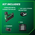 Summer Savings Start Here! Cool Deals on Fans, Tools & Outdoor Equipment | Metabo HPT NR3665DAM 36V Lithium-Ion 2-1/2 in. Cordless Metal Connector Nailer Kit (2.5 Ah) image number 1