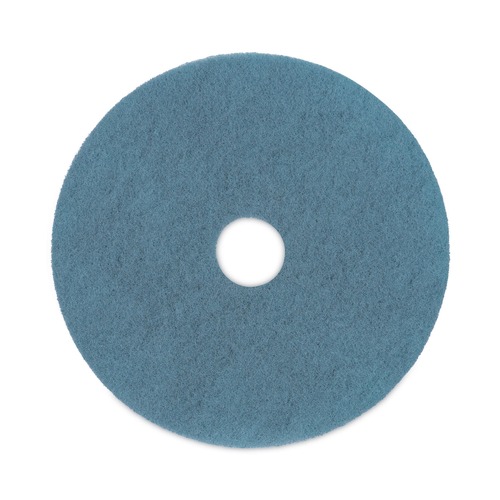 Cleaning Cloths | Boardwalk BWK4020AQU 20 in. Diameter Burnishing Floor Pads - Aqua (5/Carton) image number 0