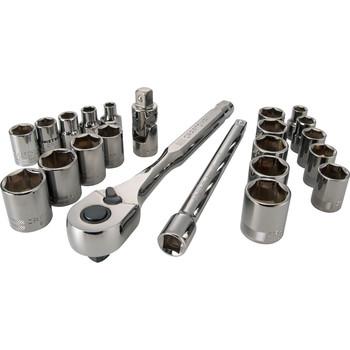 AUTOMOTIVE ESSENTIALS | Craftsman CMMT12029Z 3/8 in. Drive Mechanics Tool Set - Gunmetal Chrome (22-Piece)