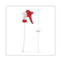  | Boardwalk BWK09229 9.25 in. Tube Trigger Sprayer 250 for 32 oz. Bottles - Red/White (24/Carton) image number 2