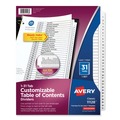 Customer Appreciation Sale - Save up to $60 off | Avery 11128 CUSTOMIZABLE TOC READY INDEX BLACK AND WHITE DIVIDERS, 31-TAB, LETTER (1 Set) image number 0