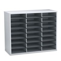 Office Jansan | Fellowes Mfg Co. 25041 24 Sections 29 in. x 11-7/8 in. x 23-7/16 in. Literature Organizer - Letter, Dove Gray image number 0