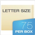  | Pendaflex 62710 Letter Size Straight Tabs SmartShield End Tab File Folders - Manila (75/Box) image number 4