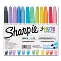 Markers | Sharpie 2158060 S-Note Chisel Tip Creative Markers - Assorted Ink/Barrel Colors (12/Pack) image number 1
