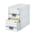  | Bankers Box 00722 16.75 in. x 19.5 in. x 11.5 in. STOR/DRAWER Basic Space-Savings Storage Drawers for Legal Files - White/Blue (6/Carton) image number 2