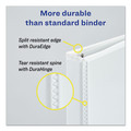 Office Jansan | Avery 17042 3 in. Capacity 11 x 8.5 Durable View Binder with DuraHinge and 3 Slant Rings - White image number 4