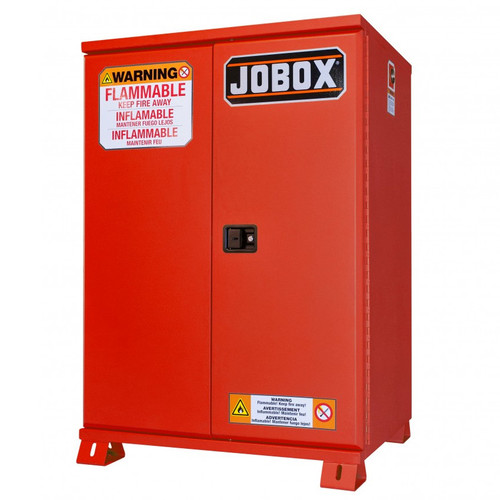 Save an extra 10% off this item! | JOBOX 1-850610 12 Gallon Heavy-Duty Safety Cabinet (Red) image number 0