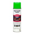 Painting | Rust-Oleum RST203032CT 17 oz. Aerosol Can Industrial Choice Precision Line Marking Paint - Fluorescent Green (12/Carton) image number 0