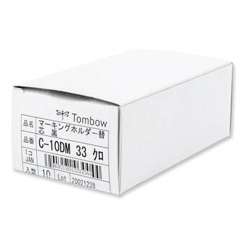Tombow 4.4 millimeter Mechanical Wax-Based Marking Pencil Refills - Black (10/Box)