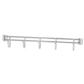 Office Filing Cabinets & Shelves | Alera ALESW59HB424SR 24 in. Deep 5-Hook Bars for Wire Shelving - Silver (2-Piece/Pack) image number 0