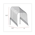 Office Jansan | Universal UNV20070 8 in. x 10.5 in. x 12.5 in. 8 Sections Wire Tiered Letter to Legal File Sorter - Black image number 6