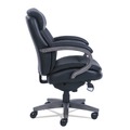 Office Jansan | La-Z-Boy 48963A 18.75 in. to 21.75 in. Seat Height Woodbury Mid-Back Executive Chair Supports Up to 300 lbs. - Black Seat/Back, Weathered Gray Base image number 2