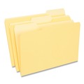  | Universal UNV10524 1/3 Cut Tabs Legal Size Assorted Deluxe Colored Top Tab File Folders - Yellow/Light Yellow (100/Box) image number 0