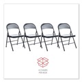 Office Chairs | Alera ALECA941 Armless Steel Folding Chair Supports Up to 275 lbs. - Black (4/Carton) image number 6