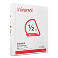 Office Jansan | Universal UNV20702 0.5 in. Capacity 11 in. x 8.5 in. 3 Slant D-Rings View Binder - White image number 0