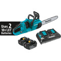 Chainsaws | Makita XCU03PT 18V X2 LXT Brushless Lithium-Ion 14 in. Chainsaw Kit with 2 Batteries (5 Ah) image number 0