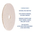 Cleaning & Janitorial Accessories | Boardwalk BWK4017NHE 17 in. Diameter Natural Hog Hair Burnishing Floor Pads - Tan (5/Carton) image number 6