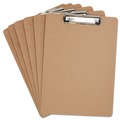  | Universal UNV05562 1/2 in. Capacity 8-1/2 in. x 12 in. Hardboard Clipboard - Brown (6/Pack) image number 0