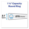 Office Jansan | Avery 19651 11 in. x 8.5 in. 3 Rings 1.5 in. Capacity Showcase Economy View Binders with Slant Rings - White image number 2