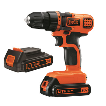 Black Decker Ld120 2 20v Max Lithium Ion 3 8 In Cordless Drill Driver With 2 1 5 Ah Batteries Cpo Outlets