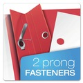 Office Jansan | Oxford 55811EE 1/2 in. Capacity Letter Size 3 Fastener Clear Front Report Cover - Red (25/Box) image number 3