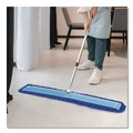 Mops | Gritt Commercial GRI17460T4PK 60 in. x 5 in. Microfiber Head 40 in. to 72 in. Silver Aluminum Handle Dust Mop with Telescopic Handle - Blue (4/Kit) image number 5