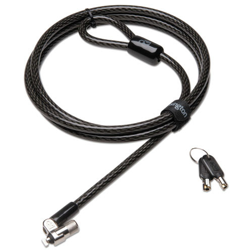 Kensington K64432WW 6 ft. Steel Cable, Two Keys, MicroSaver 2.0 Keyed Ultra Laptop Lock - Black image number 0