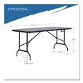 Folding Tables | Iceberg 65467 IndestrucTable 30 in. x 72 in. x 29 in. Classic Bi-Folding Rectangular Table - Charcoal image number 4