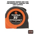 Tape Measures | Great Neck 95010 ExtraMark 1 in. x 35 ft. Steel Tape Measure - Orange/Black image number 1