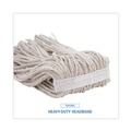 Cleaning & Janitorial Supplies | Boardwalk BWK216CCT 16 oz. Cotton Premium Cut-End Wet Mop Heads - White (12/Carton) image number 7