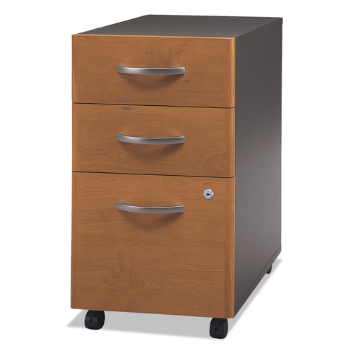 Office Filing Cabinets & Shelves | Bush WC72453SU 15.75 in. x 20.25 in. x 27.88 in. Series C 3-Drawers Box/Box/File Legal/Letter/A4/A5 Mobile Left/Right Pedestal File - Cherry/Gray image number 0