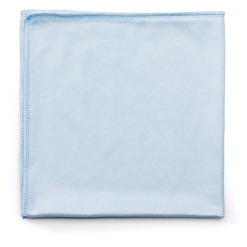 Rubbermaid Commercial Executive Series Hygen 16 in. x 16 in. Microfiber Glass Cleaning Cloths - Blue (12/Carton)
