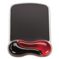 Office Furniture Accessories | Kensington K62402AM 9.37 x 13 Duo Gel Wave Mouse Pad with Wrist Rest - Red image number 0