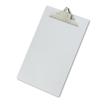 Saunders 1 in. Clip Capacity 8.5 in. x 14 in. Aluminum Clipboard with High-Capacity Clip - Silver