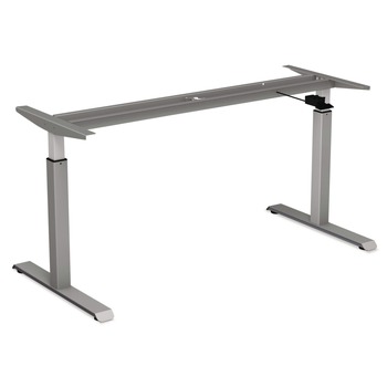 Alera 59.06 in. x 28.35 in. x 26.18 in. to 39.57 in. AdaptivErgo Sit-Stand Pneumatic Height-Adjustable Table Base - Gray