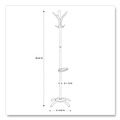 Office Jansan | Alba PMCLEON 19.75w x 19.75d x 68.9h CLEO 10-Knob Coat Stand Alone Rack - Black image number 4
