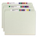  | Smead 14910 Recycled Pressboard Fastener Folders with Straight Tabs - Letter, Gray/Green (25/Box) image number 2