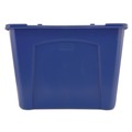 Trash & Waste Bins | Rubbermaid Commercial FG571473BLUE 14 Gallon Polyethylene Stacking Recycle Bin - Blue image number 3