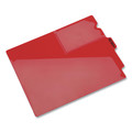 File Folders | Pendaflex 13541 1/3-Cut Center Position Letter Size Colored Poly End Tab Out Guides - Red (50/Box) image number 3
