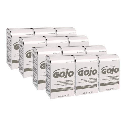 Cleaning & Janitorial Supplies | GOJO Industries 9212-12 800 mL Ultra Mild Lotion Soap Refill with Chloroxylenol - Floral Balsam (12/Carton) image number 0