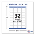Office Jansan | Avery 22828 1.25 in. x 1.75 in. Removable Durable Labels with Sure Feed - Rectangle White (256/Pack) image number 1