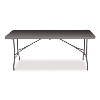 Iceberg IndestrucTable 30 in. x 72 in. x 29 in. Classic Bi-Folding Rectangular Table - Charcoal