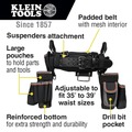Tool Belts | Klein Tools 55428 Tradesman Pro Electrician's Tool Belt - Large image number 1
