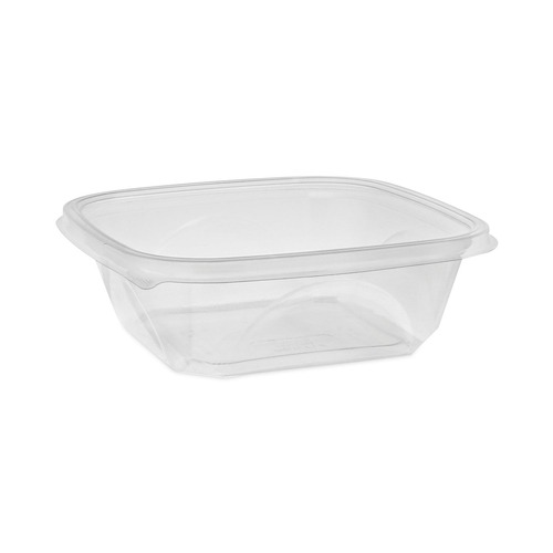 Bulk Savings Pricing 2 | Pactiv Corp. SAC0732 EarthChoice 32 oz. 7 in. x 7 in. x 2 in. Square Recycled Plastic Bowl - Clear (300/Carton) image number 0