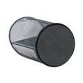 Office Jansan | Universal UNV20019 4.13 in. Diameter x 6 in. Height 3-Compartment Metal Mesh Pencil Cup - Black image number 3
