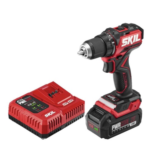Presidents' Day Sale! Save $35 off $199! | Skil DL6293B-10 20V PWRCORE 20 Brushless Compact Lithium-Ion 1/2 in. Cordless Drill Driver Kit (2 Ah) image number 0