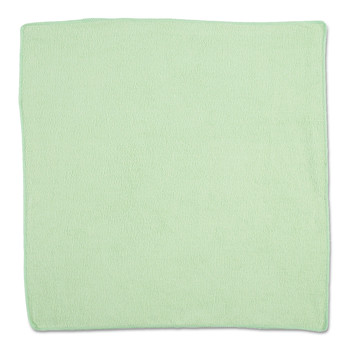 CLEANING CLOTHS | Rubbermaid Commercial 1820582 16 in. x 16 in. Microfiber Cleaning Cloths - Green (24/Pack)